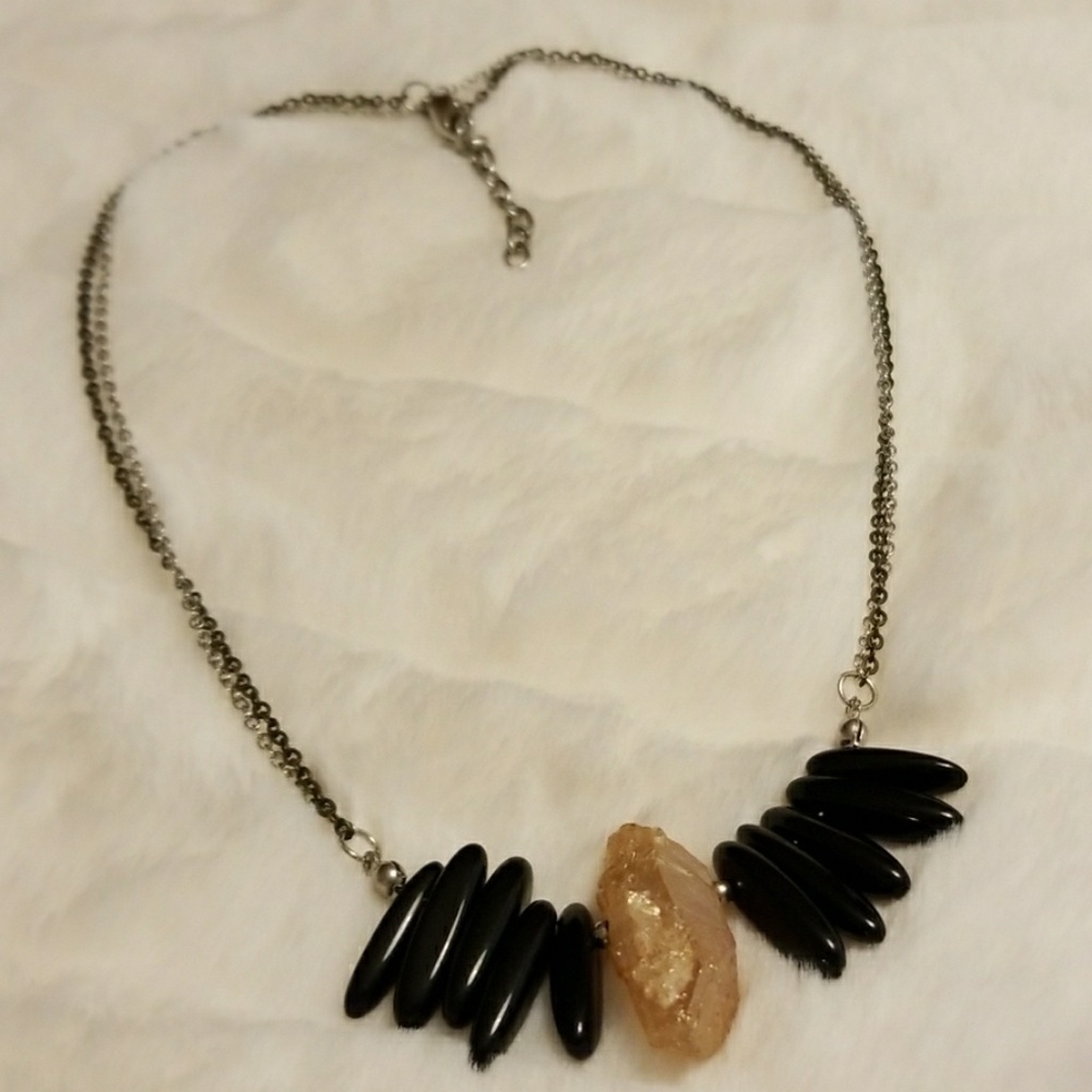 EYE CANDY L.A. // edgy boho chic crystal necklace